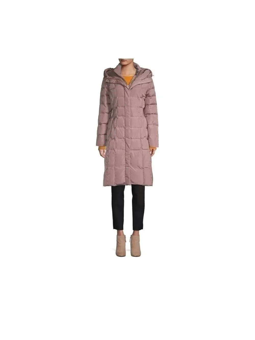 NEW-COLE Haan Signature Hooded Puffer Maxi Coat LG